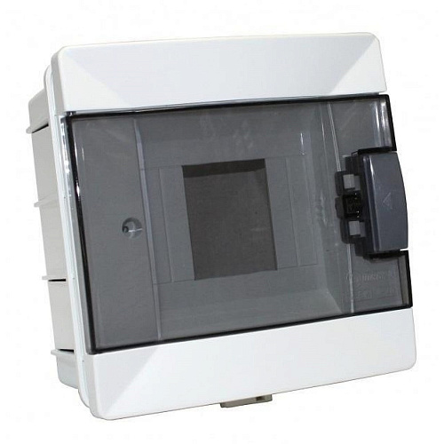 Бокс MAKEL 8 автоматических выключателей с прозрачой дверцей белый