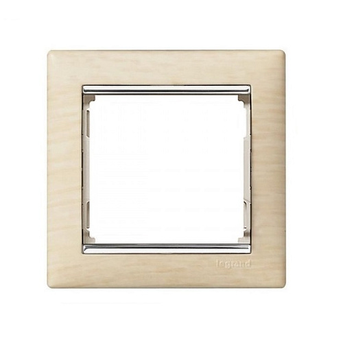 Рамка Legrand 1 пост скрытая установка светлое дерево/серебро