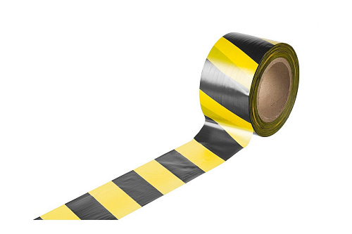 Сигнальная лента черно-желтый 75ммх200м ЗУБР Мастер