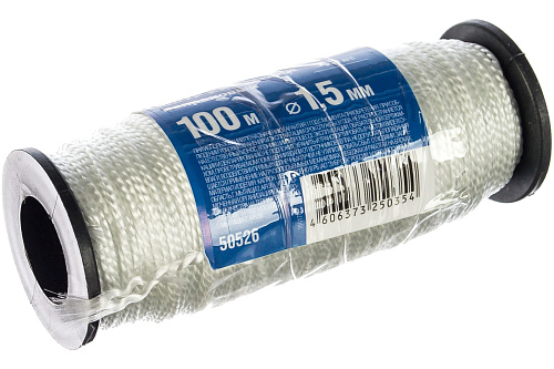 Шнур крученный капроновый СИБИН 1,5мм х 100м