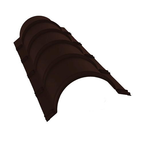 Планка конька полукруглого R110 RAL8017 2м