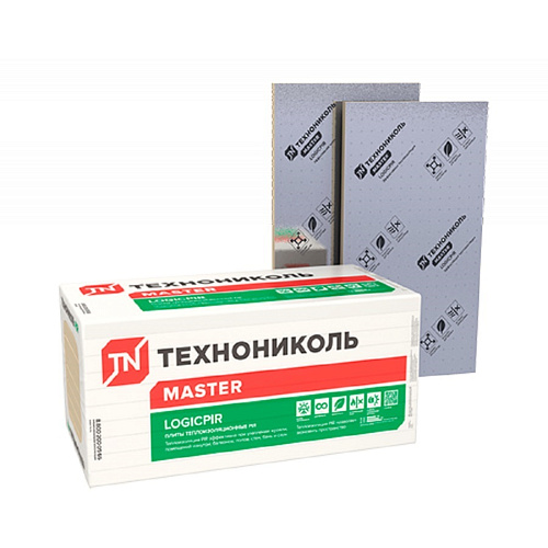 Плита теплоизоляционная ТЕХНОНИКОЛЬ LOGICPIR L-кромка 1185х585х40мм 6 плит