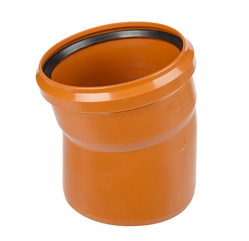 Отвод канализационный для наружных работ d160 мм х 67° Рыжий