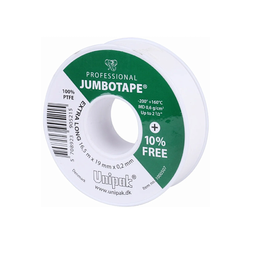 Фум лента JUMBOTAPE 16,5м х 19мм х 0,2мм Зеленая Фум лента JUMBOTAPE 16,5м х 19мм х 0,2мм Зеленая