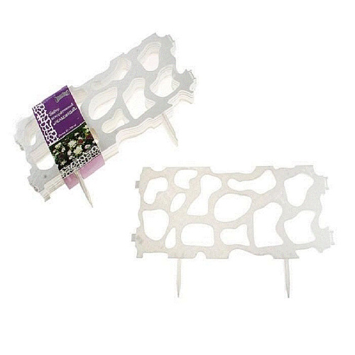 Заборчик Декоративный № 3 Рельефный белый