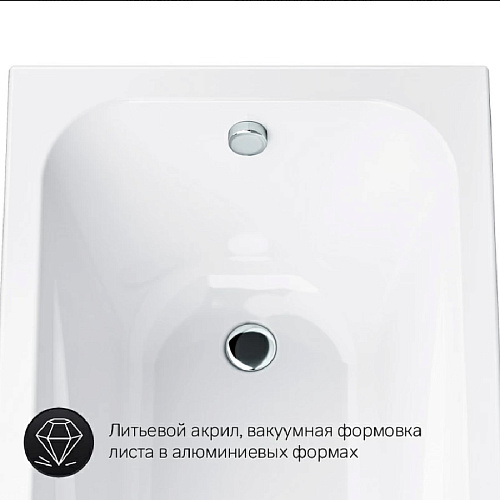 Ванна акриловая AM.PM 170х70 Sense New с каркасом