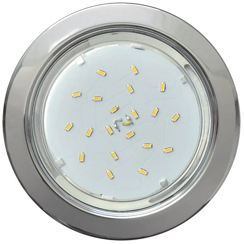 Светильник встраиваемый Ecola GХ53 H4 без рефлектора с лампой 4,2Вт 4200К хром прозрачное стекло