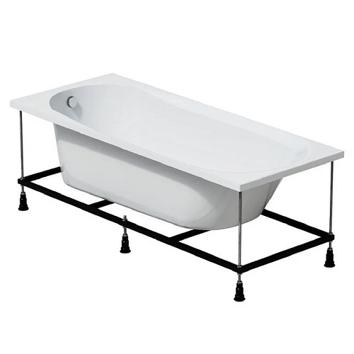 Ванна акриловая Corpa Nera Milano прямоугольная 170х70 белый с каркасом CN05009WH