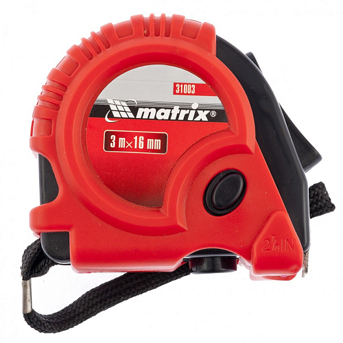 Рулетка Rubber 3м х 16мм MATRIX