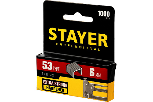 Скобы STAYER "STANDART"тип 53 6мм