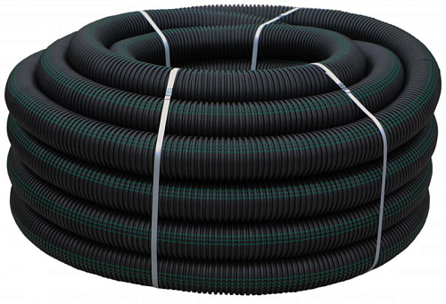 Труба гофрированная одностенная для дренажных колодцев 110(50м)