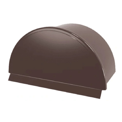 Заглушка конька прямая полукруглая RAL8017