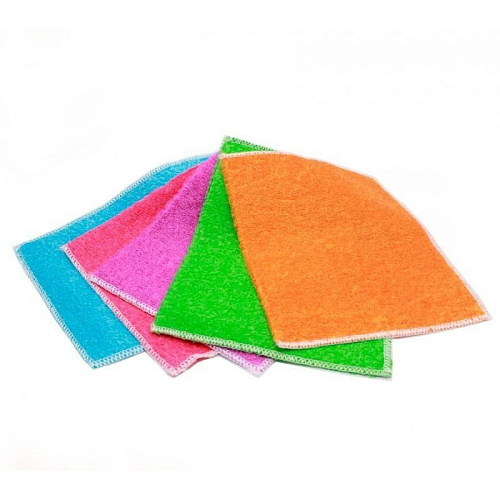 Салфетка из бамбука 23х18 см 2цвета оранжевый розовый