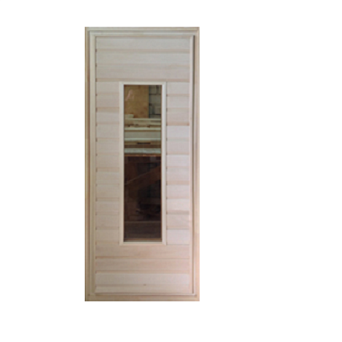 Дверь для бани со стеклом (широкое) 1,9*0,7м липа