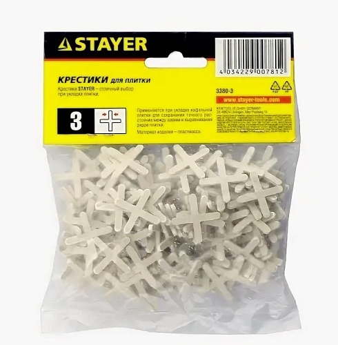 Крестики STAYER для кафеля 3мм 150шт