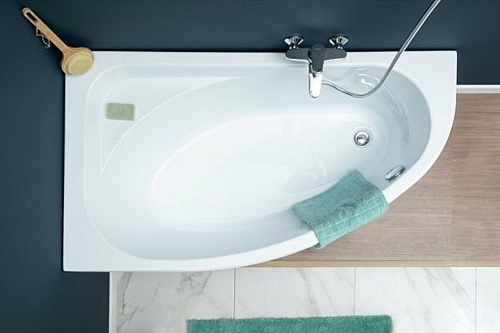 Ванна акриловая асимметричная AQUANET Mia 140x80 L Левая с каркасом 246817