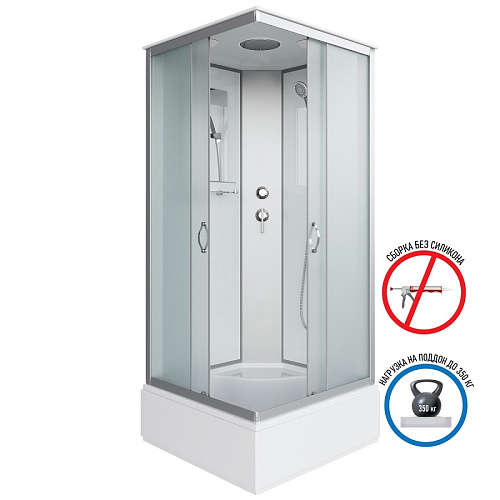 Душевая кабина Niagara NG 1108-14 900х900х2150 средний поддон матовое стекло