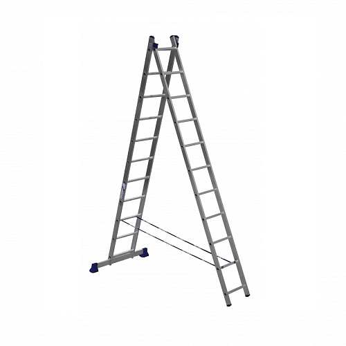 Лестница двухсекционная универсальная Алюмет 2х11 ступеней h 5,06 м