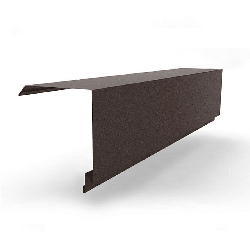 Планка торцевая фигурная 80х100 стальной бархат RAL8017 2м