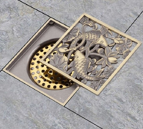 Трап душевой бронза 100х100 G81002-4