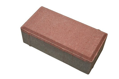 Плитка тротуарная Stellard Брусчатка Стандарт 200х100х60 бордовая