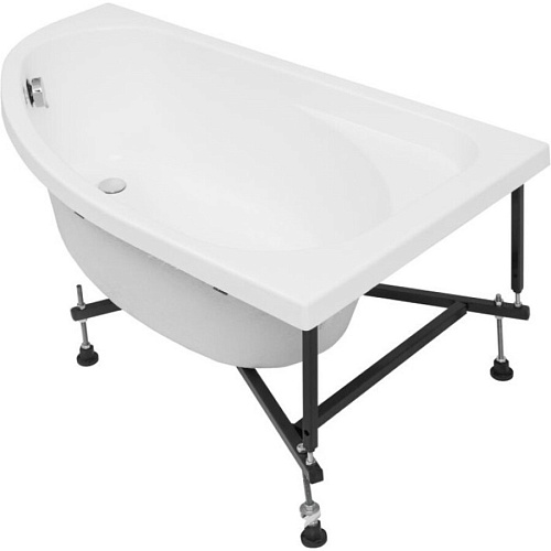Ванна акриловая AQUANET Mia 140x80 правая с каркасом и фронтальной панелью