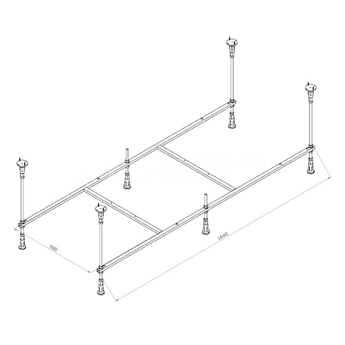 Ванна акриловая AM.PM 170х70 X-Joy с каркасом
