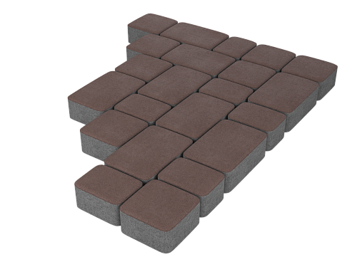 Плитка тротуарная Stellard Старый город Престиж 120х180, 120х120, 120х90х60 коричневая