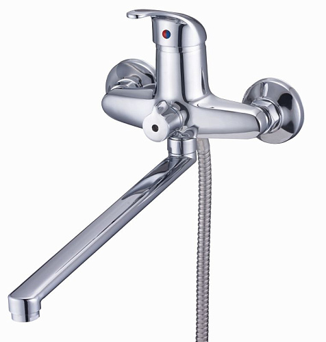 Смеситель для ванн c плоским изливом Ф40 LUN7-A031