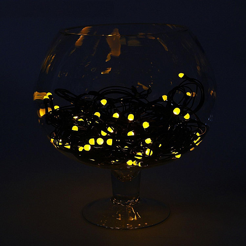 Гирлянда Метраж уличая 20 м ЖЕЛТЫЙ LED 200-220V