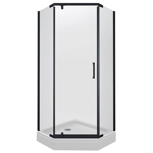 Душевое ограждение Тритон Дека-БЛЭК 100х100, пятиуг., низ.подд.(3 места+сифонD90мм)