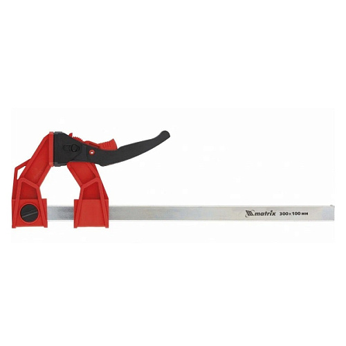 Струбцина реечная 300х100х456мм штанга 5х22мм MATRIX