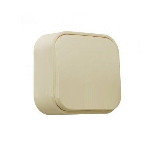 Выключатель проходной Legrand одноклавишный открытая установка крем