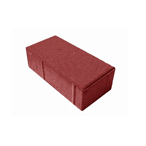 Плитка тротуарная Stellard Брусчатка Стандарт 200х100х40 красная