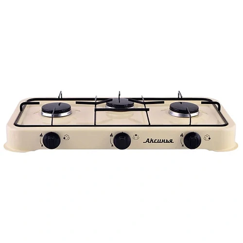 Плита газовая Аксинья КС 103 3конфорки Бежевый