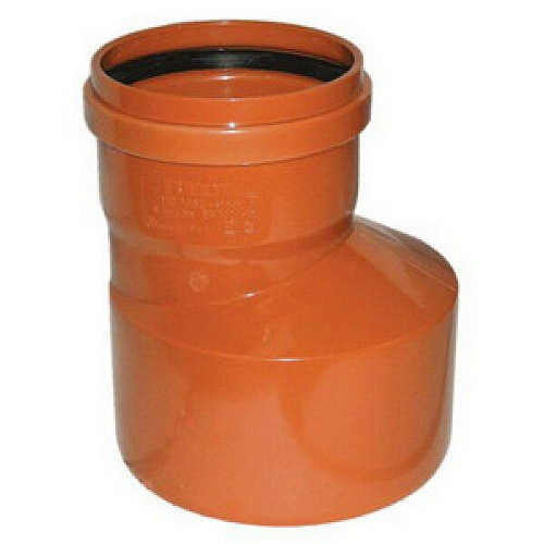 Переход канализационный для наружных работ d200 мм х 160° Рыжий