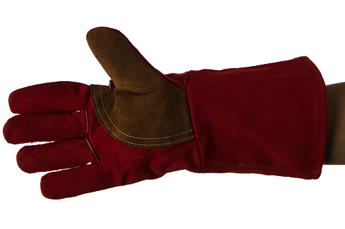 Краги термостойкие для сварки тяжелых механических работ спилковые 350 мм