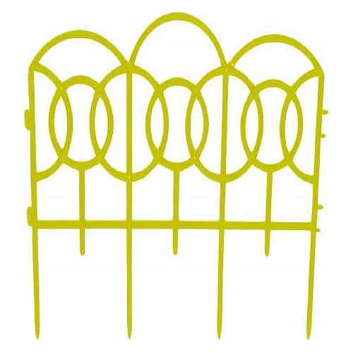 Заборчик Барокко 3м желтый 7 секций