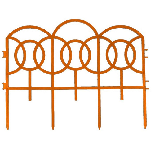 Заборчик Барокко 3м оранжевый 7 секций