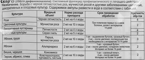 Фунгицид Скор 2мл от комплекса болезней растений