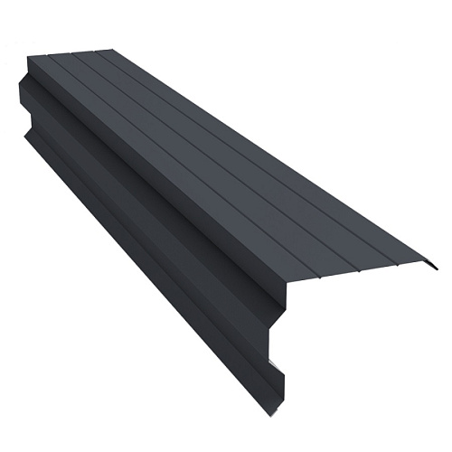 Планка торцевая фигурная 90х115 RAL7024 2м