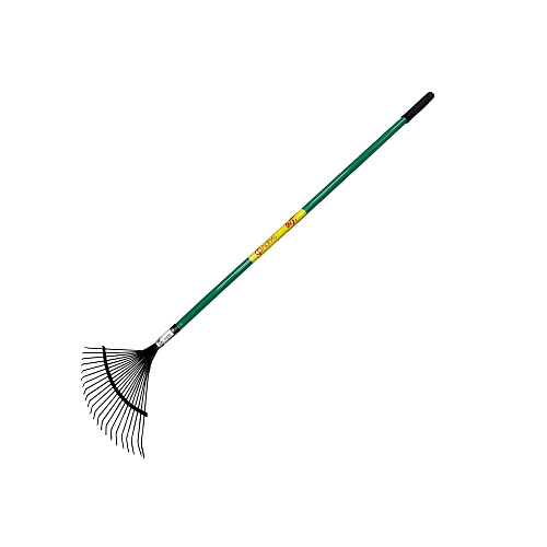 Грабли пластиковые 18 прямых зубьев усиленные с черенком 565 мм