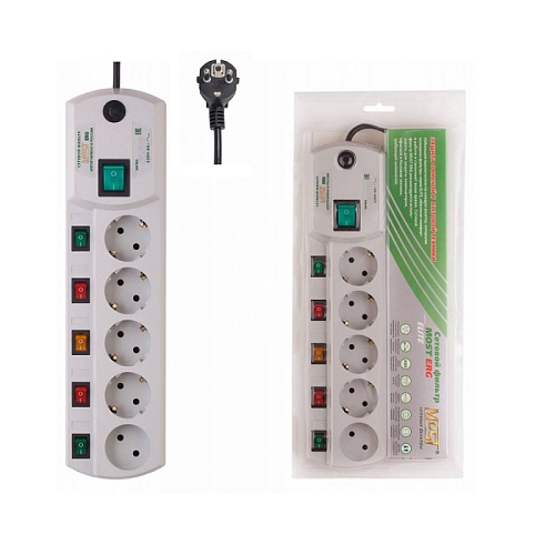 Сетевой фильтр MOST-ERG 2м 4 розетки