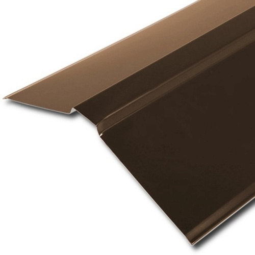 Планка конька плоского 190х190 ПЭ RAL8017 2м