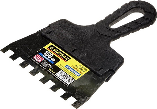 Шпатель 150мм зуб 10х10мм STAYER PROFESSIONAL