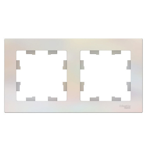 Рамка Schneider ATLASDESIGN 2 поста универсальная жемчуг