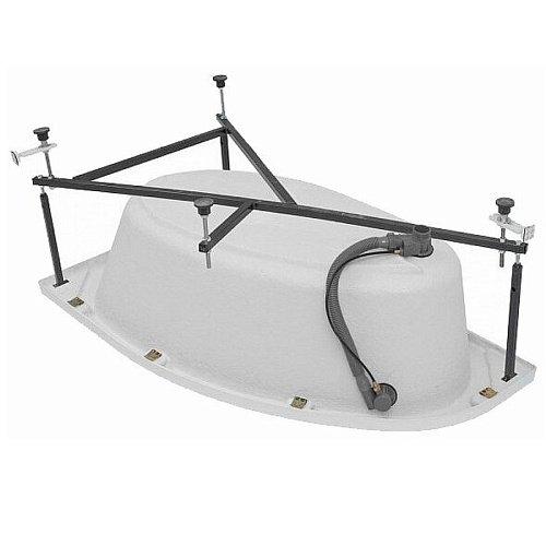 Ванна акриловая асимметричная AQUANET Mia 140x80 L Левая с каркасом 246817