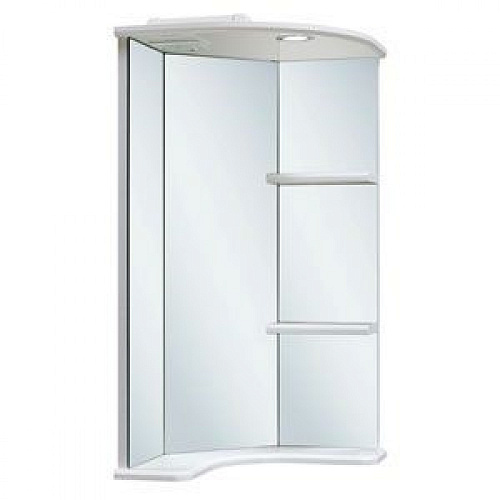 Шкаф зеркальный навесной угловой Браво 40, белый