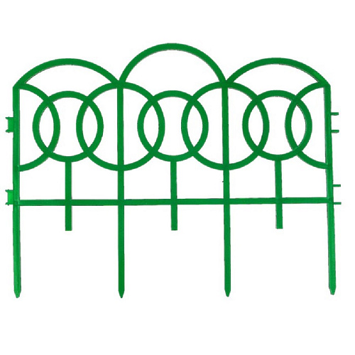 Заборчик Барокко 3м зеленый 7 секций