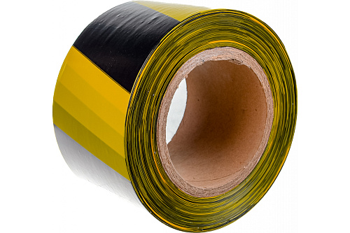 Сигнальная лента черно-желтый 75ммх200м ЗУБР Мастер